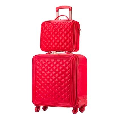 LeTrend High grade luxury Brand Rolling Luggage Set Spinner High capacity Trolley Retro PU Leather 16/20‘ Cabin Suitcase Wheels