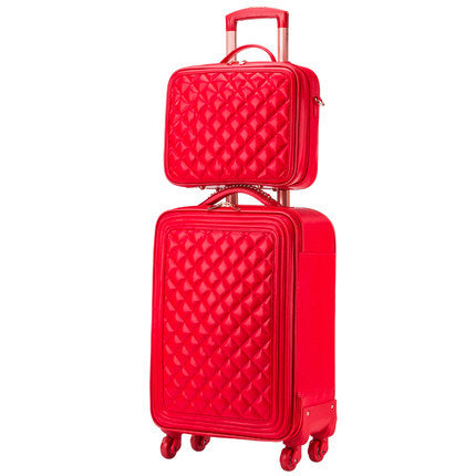 LeTrend High grade luxury Brand Rolling Luggage Set Spinner High capacity Trolley Retro PU Leather 16/20‘ Cabin Suitcase Wheels