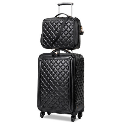 LeTrend High grade luxury Brand Rolling Luggage Set Spinner High capacity Trolley Retro PU Leather 16/20‘ Cabin Suitcase Wheels