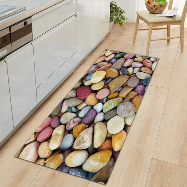 modern Kitchen Mat Long Strip Bedroom Entrance Doormat 3D Pattern Home Floor Decoration Living Room Carpet Bathroom Non-Slip Rug