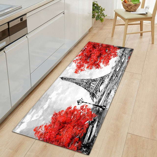 modern Kitchen Mat Long Strip Bedroom Entrance Doormat 3D Pattern Home Floor Decoration Living Room Carpet Bathroom Non-Slip Rug