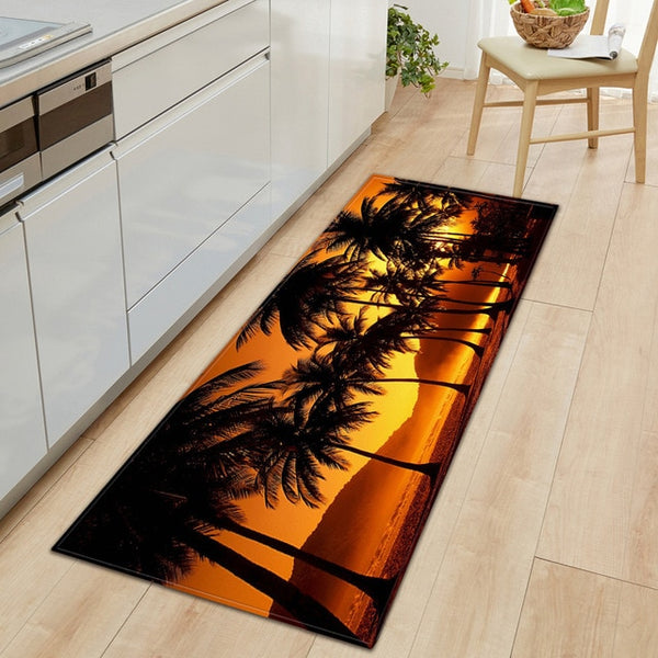 modern Kitchen Mat Long Strip Bedroom Entrance Doormat 3D Pattern Home Floor Decoration Living Room Carpet Bathroom Non-Slip Rug