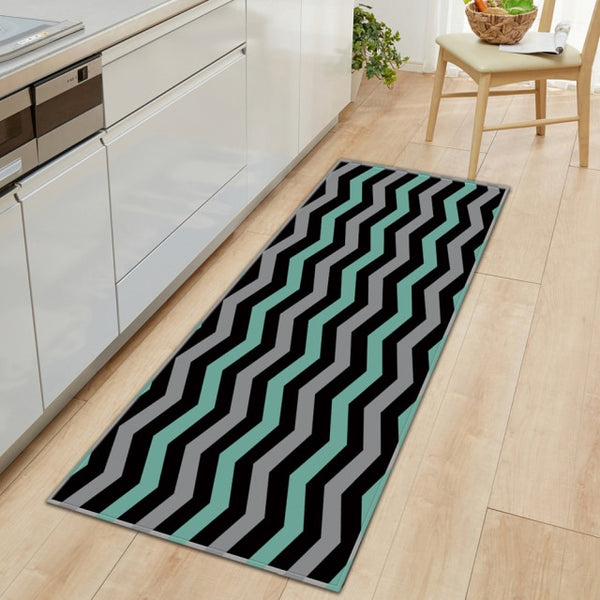 modern Kitchen Mat Long Strip Bedroom Entrance Doormat 3D Pattern Home Floor Decoration Living Room Carpet Bathroom Non-Slip Rug