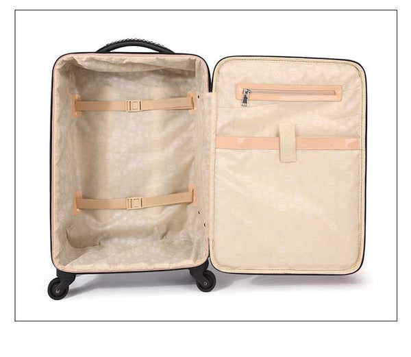 LeTrend High grade luxury Brand Rolling Luggage Set Spinner High capacity Trolley Retro PU Leather 16/20‘ Cabin Suitcase Wheels