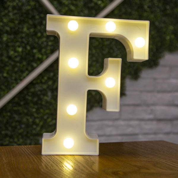 Decorative Letters Alphabet Letter LED Lights Luminous Number Lamp Decoration Battery Night Light Party Baby Bedroom Decoration