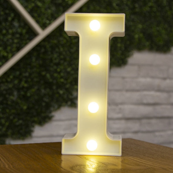 Decorative Letters Alphabet Letter LED Lights Luminous Number Lamp Decoration Battery Night Light Party Baby Bedroom Decoration