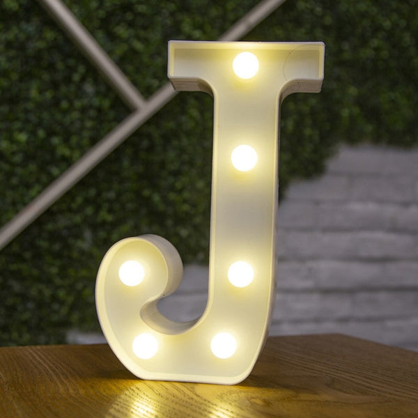 Decorative Letters Alphabet Letter LED Lights Luminous Number Lamp Decoration Battery Night Light Party Baby Bedroom Decoration