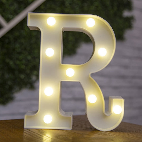 Decorative Letters Alphabet Letter LED Lights Luminous Number Lamp Decoration Battery Night Light Party Baby Bedroom Decoration