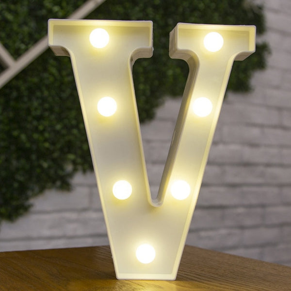 Decorative Letters Alphabet Letter LED Lights Luminous Number Lamp Decoration Battery Night Light Party Baby Bedroom Decoration