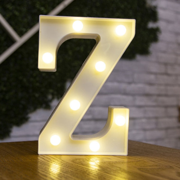 Decorative Letters Alphabet Letter LED Lights Luminous Number Lamp Decoration Battery Night Light Party Baby Bedroom Decoration