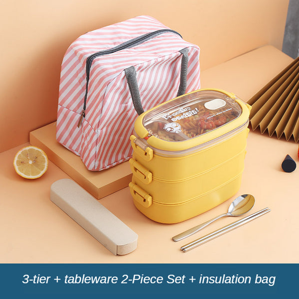 Stainless Steel Insulated Lunch Box Student School Multi-Layer Lunch Box Tableware Bento Food Container Storage Breakfast Boxes