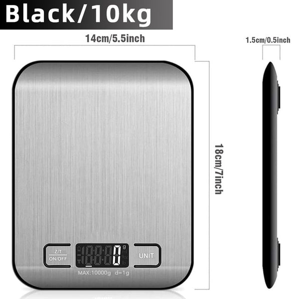 Digital Kitchen Scale, LCD Display 1g/0.1oz Precise Stainless Steel Food Scale for Cooking Baking weighing Scales Electronic