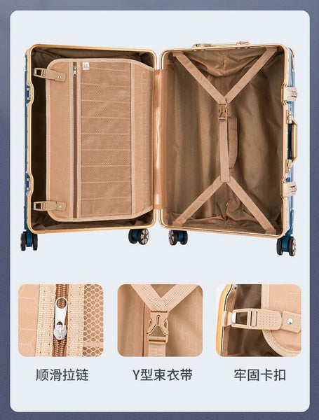 Carrylove 20"24"26"29" Inch Aluminium Frame Suitcase Box Strong Business Trolley Luggage Bag On Wheels