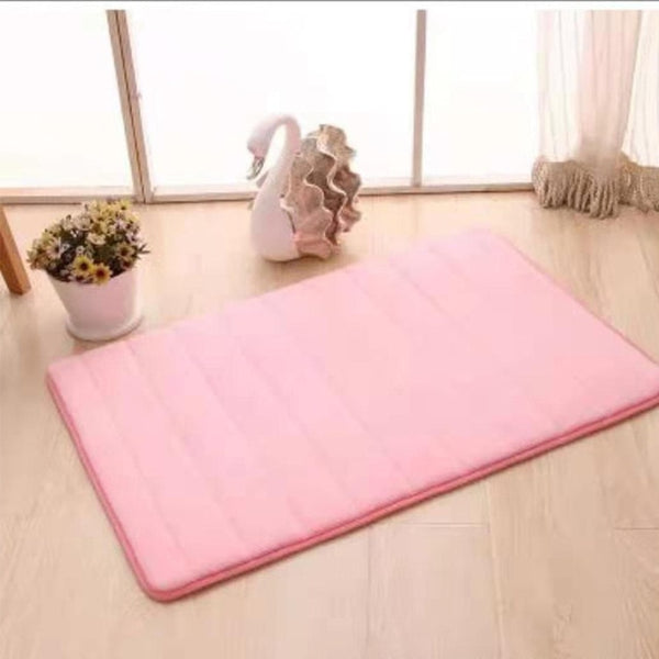 Household coral fleece bathroom floor mats thickened absorbent non-slip memory foam washable carpet bathroom floor mats