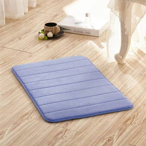 Household coral fleece bathroom floor mats thickened absorbent non-slip memory foam washable carpet bathroom floor mats