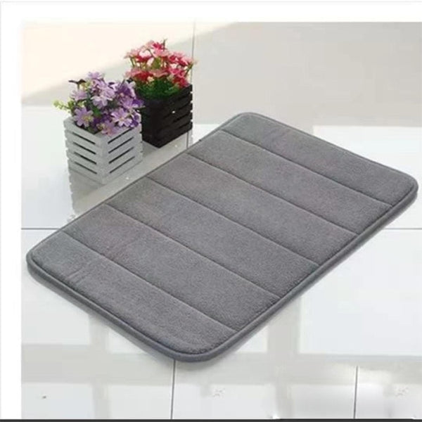 Household coral fleece bathroom floor mats thickened absorbent non-slip memory foam washable carpet bathroom floor mats