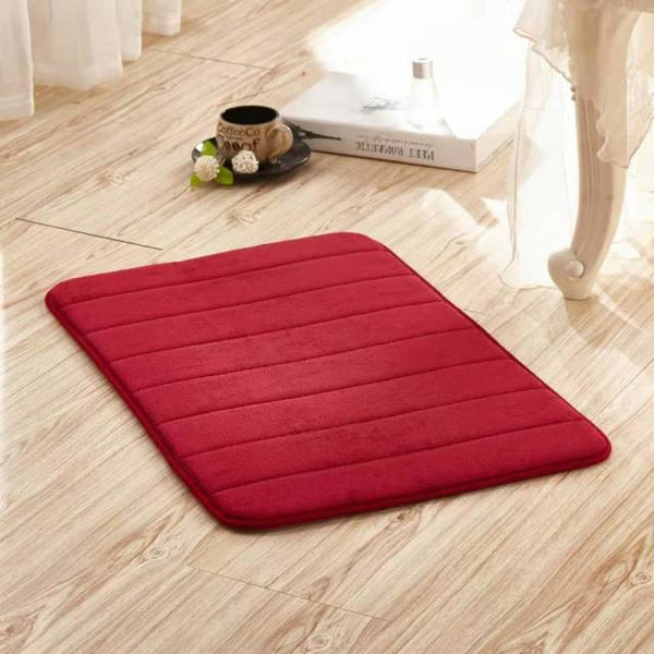 Household coral fleece bathroom floor mats thickened absorbent non-slip memory foam washable carpet bathroom floor mats