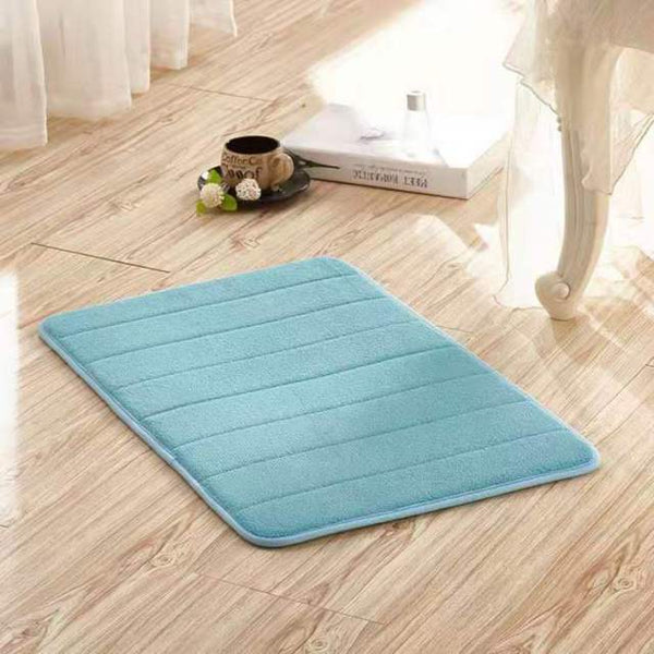 Household coral fleece bathroom floor mats thickened absorbent non-slip memory foam washable carpet bathroom floor mats