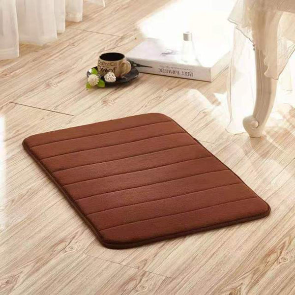 Household coral fleece bathroom floor mats thickened absorbent non-slip memory foam washable carpet bathroom floor mats