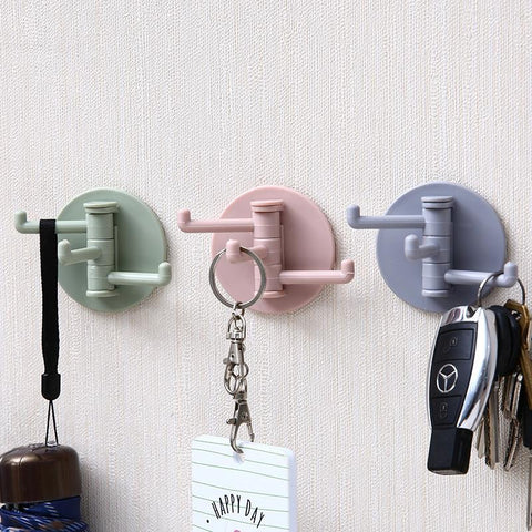 Self Adhesive Kitchen Wall Door Hook Key Holder Rack Towel Hanger Bathroom Rack Hooks Aluminum Multi-Purpose Storage Hooks