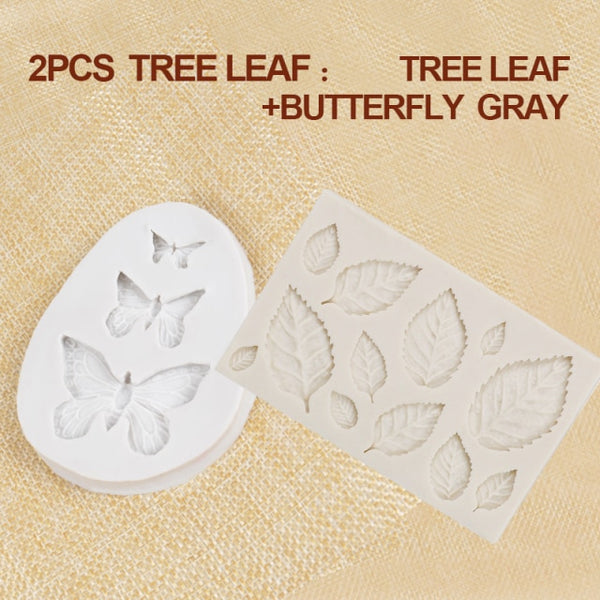 1/2/3Pcs 3D Silicone Baking Mold DIY Butterfly Maple Leaf Mould Chocolate Fondant Cake Decorating Tool Temperature Resistance