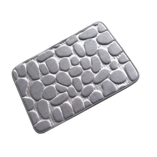 Cobblestone Embossed Bathroom Bath Mat Non-slip Carpets In Wash Basin Bathtub Side Floor Rug Shower Room Doormat Memory Foam Pad