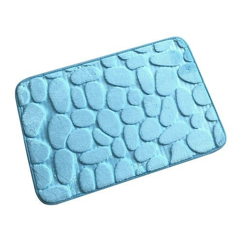 Cobblestone Embossed Bathroom Bath Mat Non-slip Carpets In Wash Basin Bathtub Side Floor Rug Shower Room Doormat Memory Foam Pad