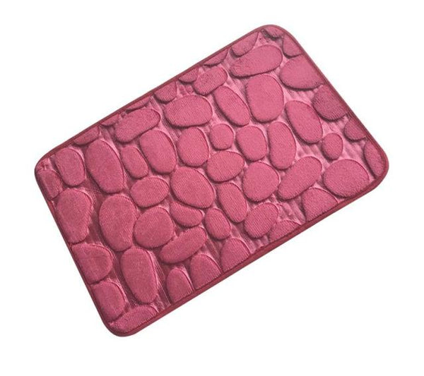 Cobblestone Embossed Bathroom Bath Mat Non-slip Carpets In Wash Basin Bathtub Side Floor Rug Shower Room Doormat Memory Foam Pad