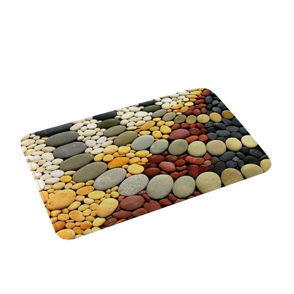 Cartoon 3D Cobblestone Welcome Entrance Doormats Carpets Rugs For Home Bath Living Room Floor Stair Kitchen Hallway Non-Slip Mat