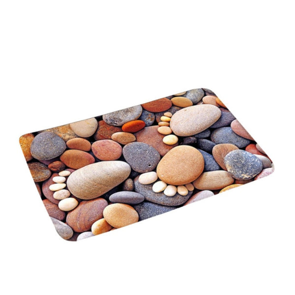 Cartoon 3D Cobblestone Welcome Entrance Doormats Carpets Rugs For Home Bath Living Room Floor Stair Kitchen Hallway Non-Slip Mat