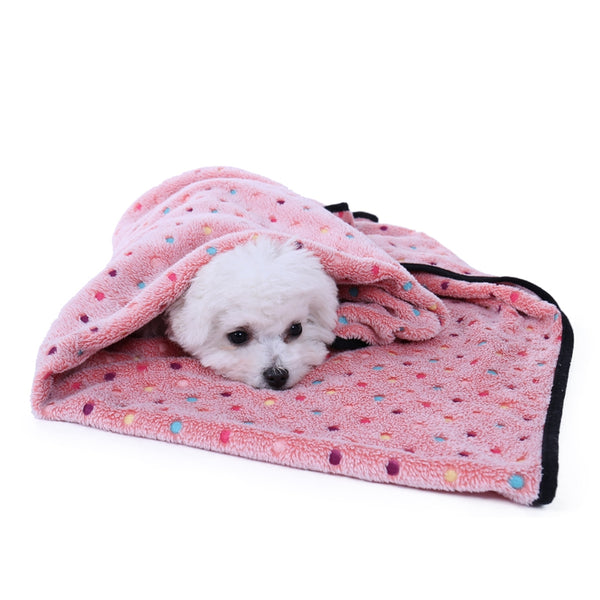 Soft and Fluffy High Quality Pet Blanket Cute Cartoon Pattern Pet Mat Warm and Comfortable Blanket for Cat and Dogs Pet Supplies