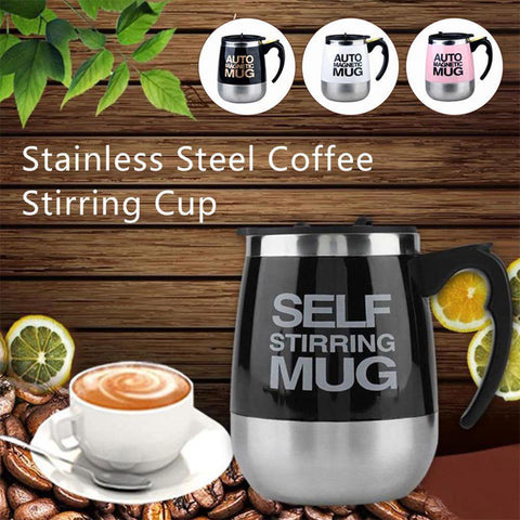 AUTO MAGNETIC MUG Coffee Milk Mix Cups 304 StainlessSteel Tumbler Creativty Electric Lazy Self Stirring Mug