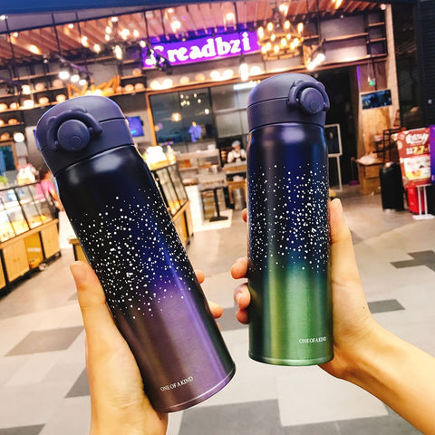 500ml 304 Stainless steel Starry Sky Office Vacuum flask Portable Mug Travel Water Bottle Fruit Juice Thermos Cup