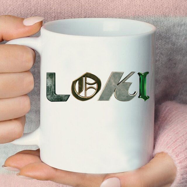 Loki Thor Mug Loki God of Mischief Coffe Mug Horned Helmet Superhero Tea Cup Tv Show Coffee Cups Eco-Friendly Mugs