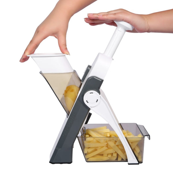 Multifunctional Chopping Artifact Safe Mandoline Kitchen Slicer Salad Chopper Potato Slicer French Fries Cutter Cooking Gadget