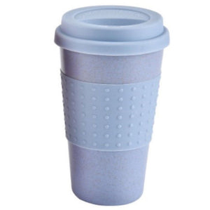 300ml Reusable Bamboo Fibre coffee Cups Eco Friendly Gifts 3 Colors Portable Coffee Tea Mugs Travel Mug With Lid