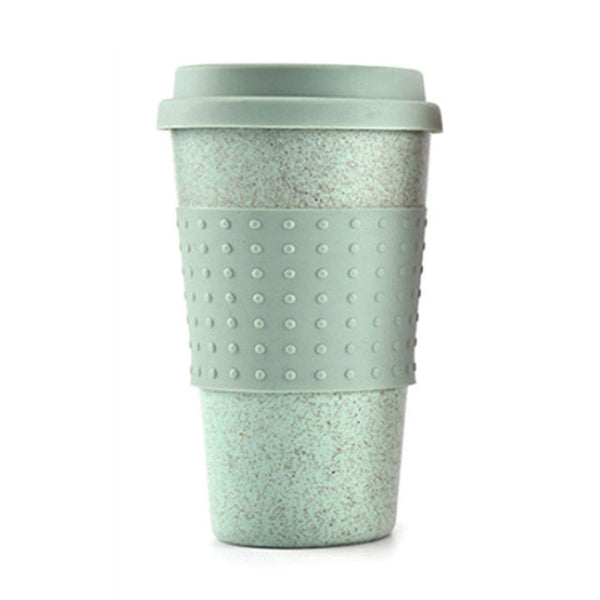 300ml Reusable Bamboo Fibre coffee Cups Eco Friendly Gifts 3 Colors Portable Coffee Tea Mugs Travel Mug With Lid