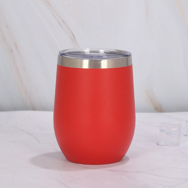 New Red Wine Cups Beer Insulated Thermos bottle Coffee Mug Thermos Cup Travel Tumbler 12oz Egg cup Wine beer Mug