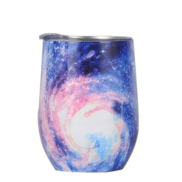 12oz/355ml Starry Sky Stainless Steel Thermos Coffee Mug Cup Water Bottle For Girls Vacuum Flask Car Travel Mug Thermal Cup