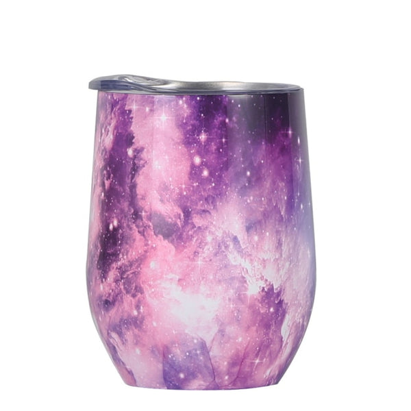 12oz/355ml Starry Sky Stainless Steel Thermos Coffee Mug Cup Water Bottle For Girls Vacuum Flask Car Travel Mug Thermal Cup