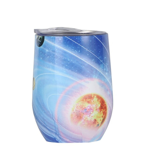 12oz/355ml Starry Sky Stainless Steel Thermos Coffee Mug Cup Water Bottle For Girls Vacuum Flask Car Travel Mug Thermal Cup