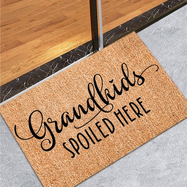 Coir Welcome Mats For Front Door Entrance Doormat Hallway Bedroom Kitchen Floor Rugs Non-Slip Funny Door Mats Outside Carpet