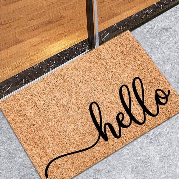 Coir Welcome Mats For Front Door Entrance Doormat Hallway Bedroom Kitchen Floor Rugs Non-Slip Funny Door Mats Outside Carpet