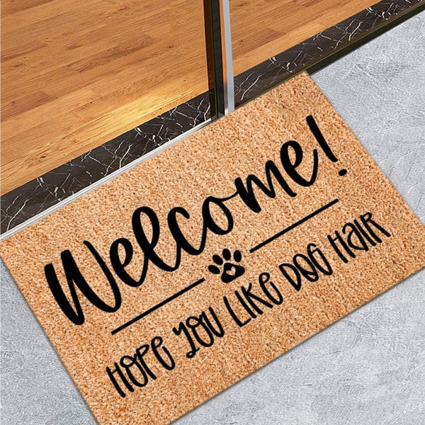 Coir Welcome Mats For Front Door Entrance Doormat Hallway Bedroom Kitchen Floor Rugs Non-Slip Funny Door Mats Outside Carpet