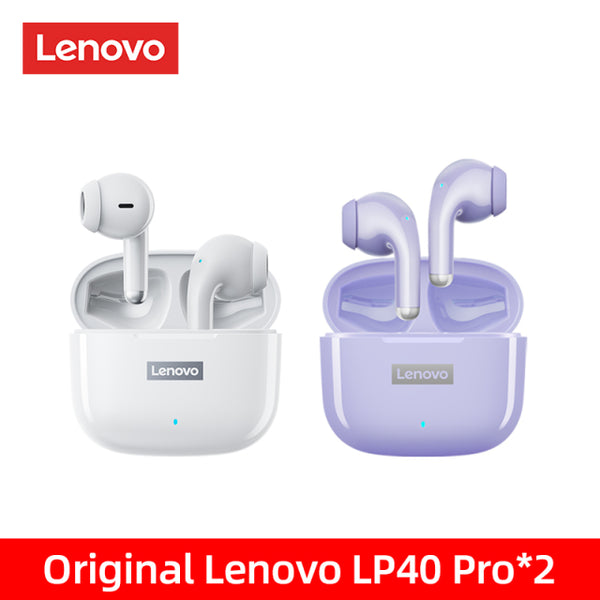 Original Lenovo LP40 Pro TWS Earphones Wireless Bluetooth 5.1 Sport Noise Reduction Headphones Touch Control 250mAH 2022 New