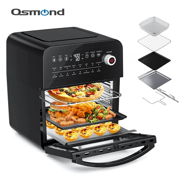 OSMOND 12L/12.6QT 1700W Electric Air Fryer Oven 16 In 1 Multi-function Air Oven LED Touch Screen Healthy Cooking Air Fryer