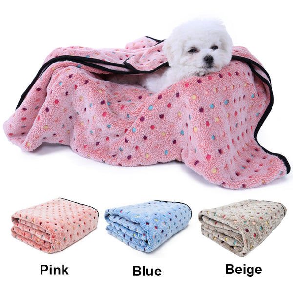 Soft and Fluffy High Quality Pet Blanket Cute Cartoon Pattern Pet Mat Warm and Comfortable Blanket for Cat and Dogs Pet Supplies