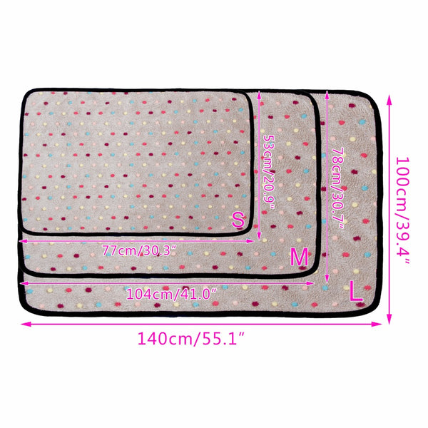 Soft and Fluffy High Quality Pet Blanket Cute Cartoon Pattern Pet Mat Warm and Comfortable Blanket for Cat and Dogs Pet Supplies